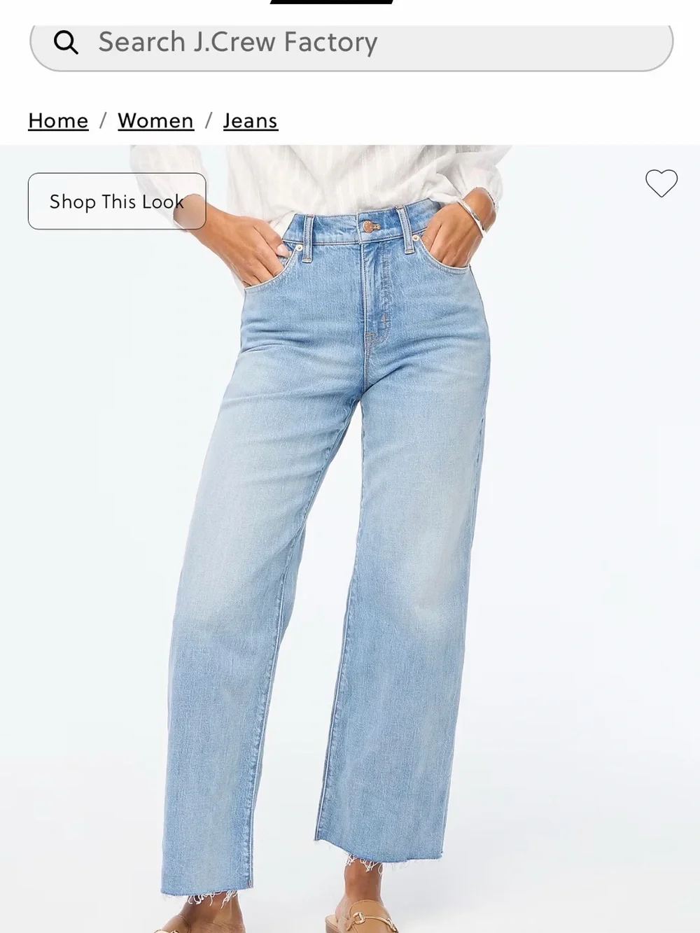 J. Crew Light Blue Wide-Leg Jeans
